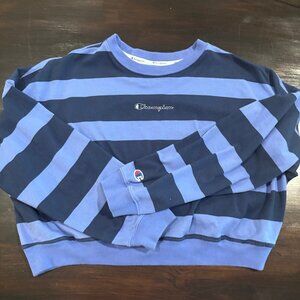 Champion Blue Stripe Athletic Top sz S